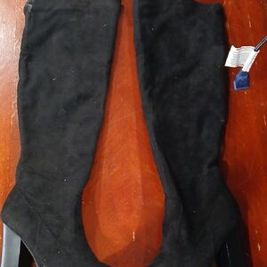 BAMBOO Black Over the Knee Boots